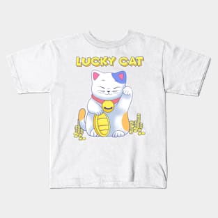 Japanese Lucky Cat Kids T-Shirt